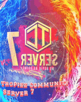 a logo for tropicez community server 7 is displayed