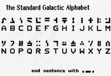 Alfabeto Galactico GIF
