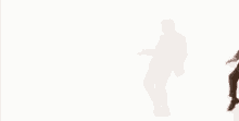 mr bean is dancing on a white background .