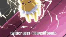 jolteon pokemon twitter frankie twitter user bugshroomz