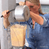 Pouring Ingredients Into The Blender Jill Dalton GIF - Pouring Ingredients Into The Blender Jill Dalton The Whole Food Plant Based Cooking Show GIFs