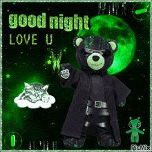 Goodnight Love U Goodnight Matrix Bear GIF - Goodnight Love U Goodnight Matrix Bear Goodnight GIFs