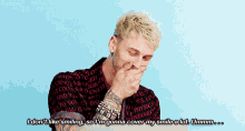 Embarrassed Nervous Smile GIF - Embarrassed Nervous Smile Mgk GIFs
