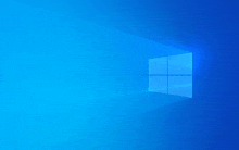 a blue background with a windows logo in the center