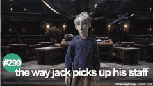 Jack Frost The Way Jack Picks Up His Staff GIF