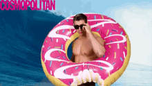 Floaty Donut At The Beach GIF - Beach Swim Hot Guy GIFs