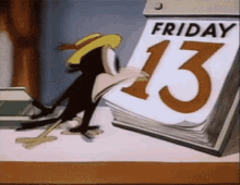 Friday 13 Crow GIF - Scared Black Crow Friday The Thirteenth GIFs