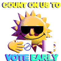 Count On Us Vote Early Sticker