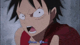 a close up of a cartoon character with the words goma goma below him