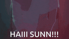 a picture of a person in the water with the words haiii sunni