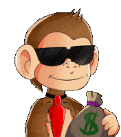 Money Monkey Bored Hash Club Sticker - Money Monkey Bored Hash Club Bhc Stickers