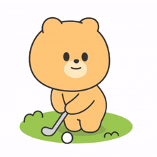 male golfing
