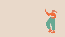an illustration of a woman holding a pie chart with the words do not please fuck above her