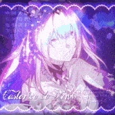 a picture of a girl with purple hair and the words castorice de fran