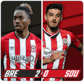 Brentford F.C. (2) Vs. Southampton F.C. (0) Half-time Break GIF - Soccer Epl English Premier League GIFs
