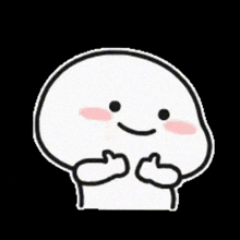 a cartoon character with a smile on his face and a thumbs up .