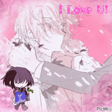 a picture of a man with the words i love u