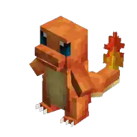 a 3d model of a cartoon character with a fire tail