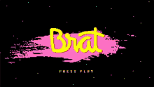 brat retro title sequence game video game