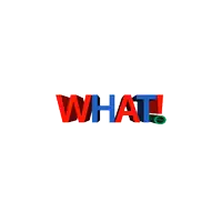 the word what is written in red and blue