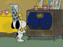 Snoopy Is Excited GIF - Snoopy Happy New Year Ball Drop GIFs