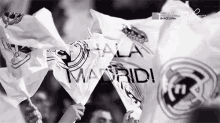 Hala Madrid Entre Banderas Del Real Madrid GIF - Real Madrid Hala Madrid Felicidades Al Madrid GIFs