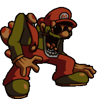 a cartoon of mario wearing a red hat with a m on it