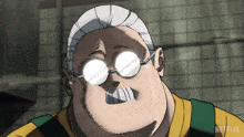 a cartoon of a man with glasses and a netflix logo