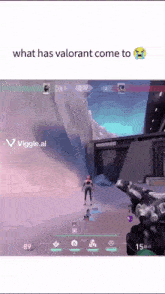 a screenshot of a video game with the words what has valorant come to viggles.ai