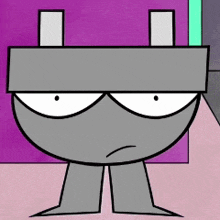 a cartoon drawing of a person with a headband on their head