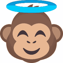 monkey with halo monkey joypixels monkey emoji monkey face