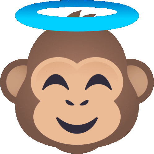 Monkey With Halo Monkey Sticker - Monkey With Halo Monkey Joypixels Stickers