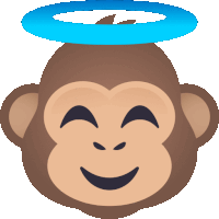 Monkey With Halo Monkey Sticker - Monkey With Halo Monkey Joypixels Stickers