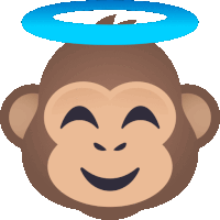 Monkey With Halo Monkey Sticker