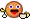a pixel art smiley face is holding a cup of coffee and a spoon .