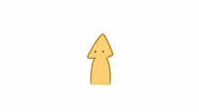a cartoon drawing of an arrow with a tear running down its face