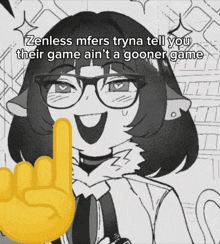 zenless mfers tryna tell you their game ai n't a gooner game