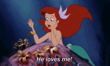 He Loves Me Ariel GIF - He Loves Me Ariel The Little Mermaid GIFs