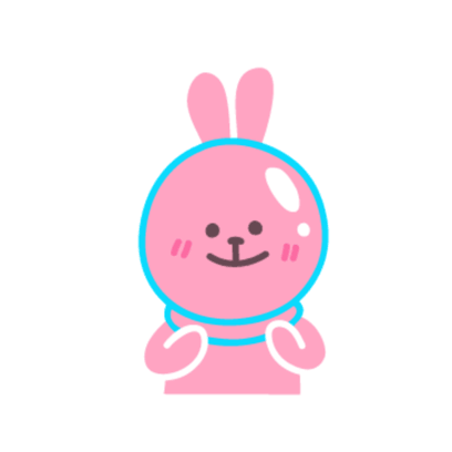 Pink Rabbit Sticker - Pink Rabbit Heart Stickers