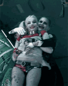 Harley Quinn Joker GIF - Harley Quinn Joker Hugging GIFs