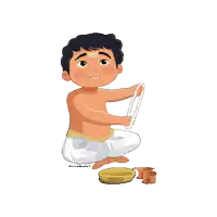 a cartoon drawing of a boy with the name miradoodles on the bottom left