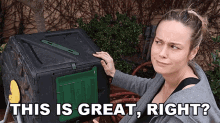 This Is Great Right Brie Larson GIF - This Is Great Right Brie Larson Isnt This Great GIFs
