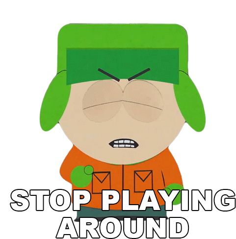 Stop Playing Around Kyle Broflovski Sticker - Stop Playing Around Kyle Broflovski South Park Stickers