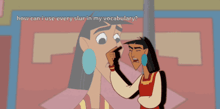 a cartoon character with the words how can i use every slur in my vocabulary