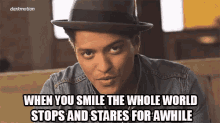 Bruno Mars GIF - Romance Stare Stop And Stare GIFs