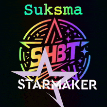 a logo for suksma sh3t starmaker with a pink star in the middle