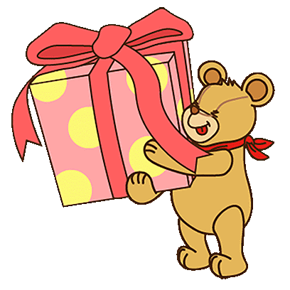 Bear Gift Sticker - Bear Gift Expected Stickers