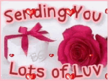 sending love gift flower sparkle heart