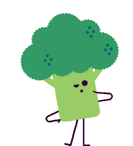 Confused Broccoli Shrugs Sticker - Foodies Broccoli Thinking Stickers