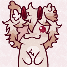 a drawing of a cat with red eyes and the letter sc on its chest